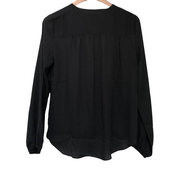 INC International Concepts Surplice Blouse - Black - Small - New With Tags - Picture 4 of 5